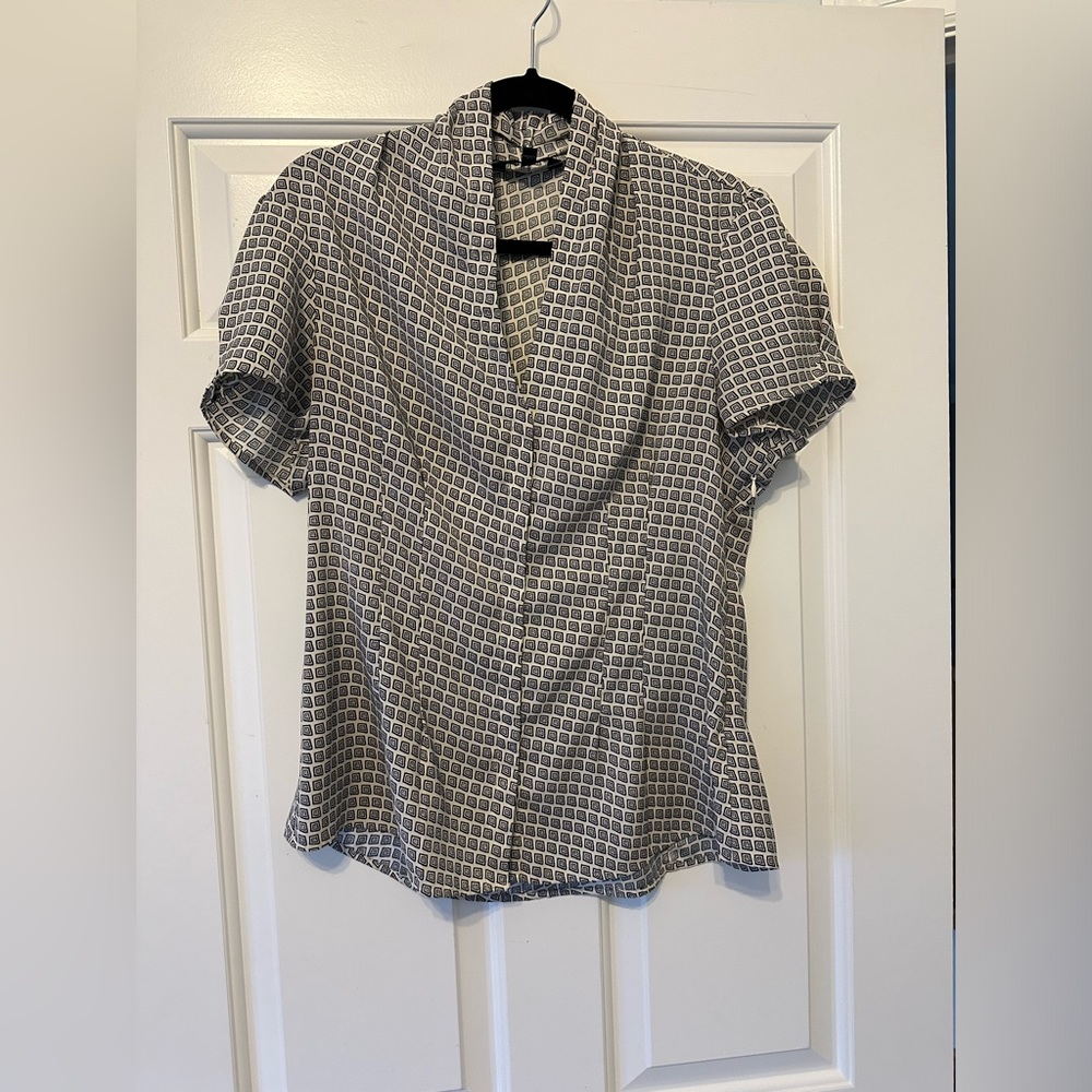 Express Blouse/ Shirt - Black & Beige